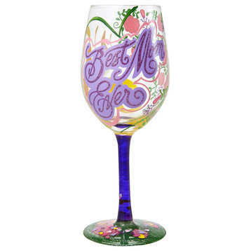 "Best Mom Ever" Wine Glass