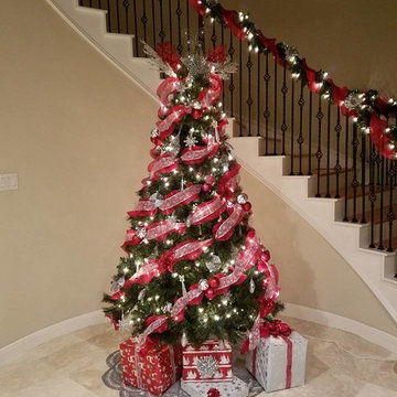 Winter Decor- Red & Silver