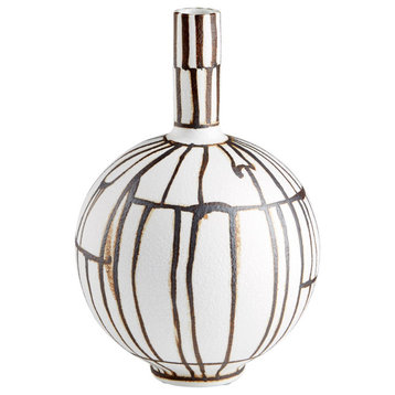 Cyan Design Risse Vase 10798 - Ebony and White