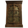 Consigned Antique Mehrab Doors Carved Side Chest, Nightstands, End Table