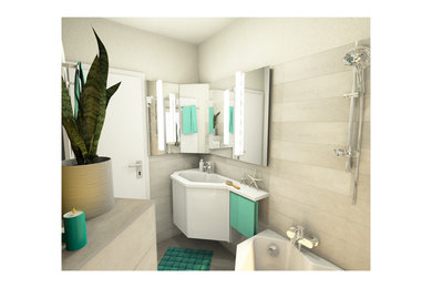 3D-Planung kleiner Badezimmer