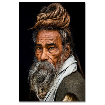 Rakesh J V 'Portrait Of A Sadhu' Canvas Art, 22x32