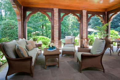 Example of a large classic patio design in Atlanta