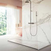 Madrid 60" Wx30" D Shower Base Marble, Faux Calacatta Marble, 60"x30"