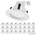 Quest Lighting - LED 4" Low Voltage MR16 Replacement Downlight, 12V, Warn White 3000k, 24-Pack - The Quest LED 12V Low Voltage MR-16 Bi-Pin retrofit downlight surpasses most other