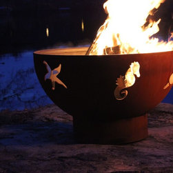 Sea Creatures Wood Burning Fire Pit - Fire Pits