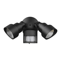 2-Light Matte Black Integrated LED Adjustable Head Floodlight, LFL2BKM