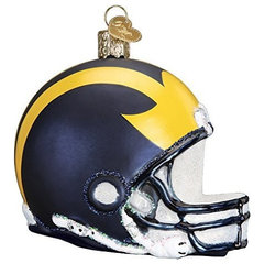 Old World Blown Glass Christmas Ornament, Baltimore Ravens Helmet