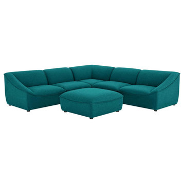Melody Teal 6, Piece Sectional Sofa