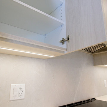 Open Upper Cabinet with Adjustable White Shelves | Scarborough
