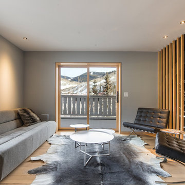 Modern Living Room with Glass Window