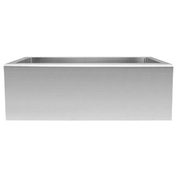 Handmade Single Bowl 304 Stainless Steel Farmhouse Sink With Grid