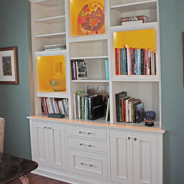 Open Concept White Kitchen - Focal Point