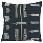 Jaipur Living - Jaipur Living Longkhum Tribal Black/Tan Down Pillow 18" Square - Handmade by weavers in Nagaland, India, the Nagaland collection showcases the traditional loin-loom techniques of the indigenous tribes of the region. The artisan-made Longkhum throw pillow effortlessly combines heritage-rich tribal patterns with a versatile black, tan, and cream colorway for a stunning statement in any space. Crafted of soft, finely woven cotton, this pillow brings the global art of Naga textiles to the modern home.