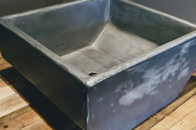 Bespoke Microcement coated sink