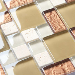 2013 New glass stone metal blend mosaic tile for kitchen backsplash STG0086 - Mosaic Tile