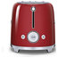 Smeg Retro 50's 2 Slice Toaster, Red