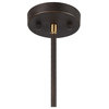 Southport 8 Light Chandelier in Matte Black With Satin Brass