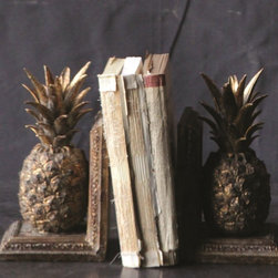 Exquisite Gold Pineapple Bookends, Set of 2 - Products