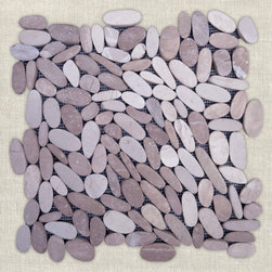 SAMUDRA - Lotus | 12" x 12" | Pebble Mosaic - Mosaic Tile