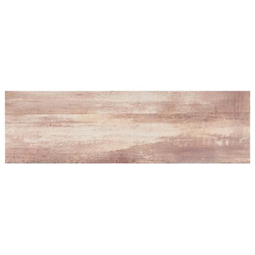 Annie Selke Soft Pink Barn Board Porcelain Floor and Wall Tile 11 x 37 in.