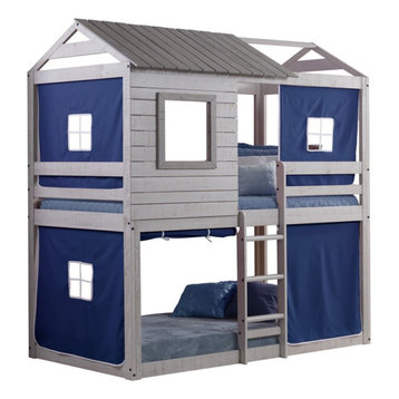 Deer Blind Bunk Rustic Grey W/Blue Tent Kit
