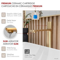 STYLISH Nessa Single Handle 12 1/2" Brushed Gold Vessel Bathroom Faucet