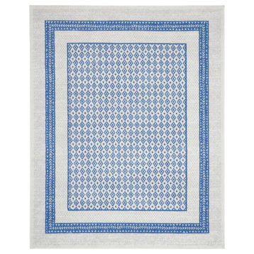 Nourison Whimsicle 7' x 10' Ivory Blue Farmhouse Indoor Area Rug