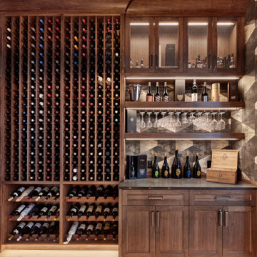 Custom Walnut Wine Cellar