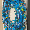 Blue Butterfly Wreath Shadow Box Wall Décor