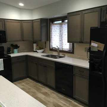 Modern Kitchen Remodel Done in Gray Maple Dover