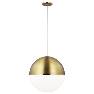 Akova X-Large Pendant, LED, Aged Brass, Bright Brass, 18"W