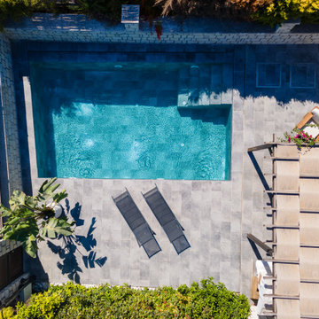 Antique Grey & Pool Garden Grey Porcelain Tiles -Cesme,İzmir Villa