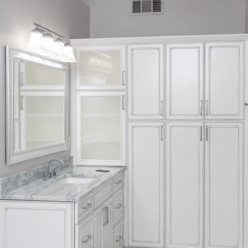 Elegant White Onyx Master Bathroom