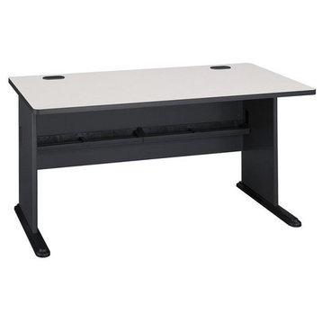 Series A 60W Office Desk in Slate and White Spectrum - Engineered Wood