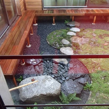 Patio aux inspirations japonaises