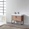 Cartisan Design Veemon Dual Mount Vanity, Walnut, 36"