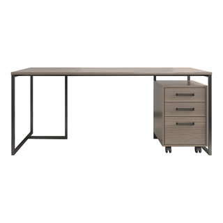 Modrest Dessart - Modern Elm Grey Office Desk