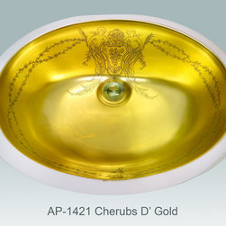 Hand Painted Undermounts by Atlantis Porcelain - Bathroom Sinks