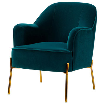 Nora Fabric Accent Chair, Teal