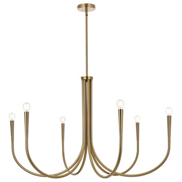 Living District Layne 42" Chandelier in Gold