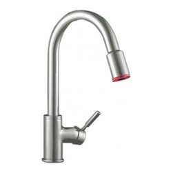 Artisan Premium Series Single Handle Kitchen Faucet w/ Pull Out Spray AF-640-SN - Kitchen Faucets