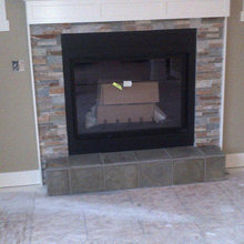 tile fireplace