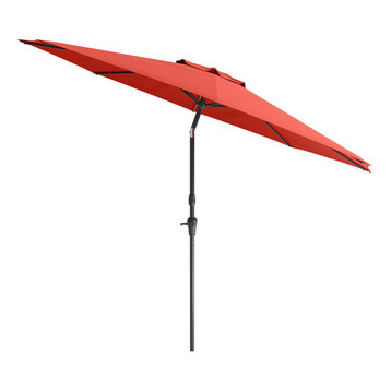 CorLiving PPU-780-U Wind Resistant Tilting Patio Umbrella, Crimson Red
