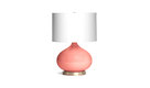Candace Contemporary Coral Pink Glass Table Lamp