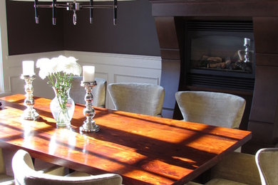 Example of a classic dining room design in Calgary