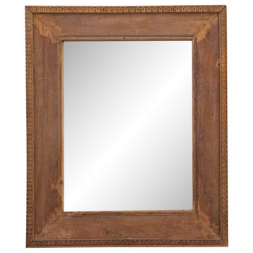 Boho Rustic Teak Frame Mirror