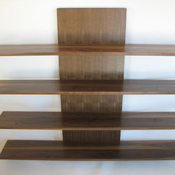 "Slippery Shelves" in Walnut - Bookcases