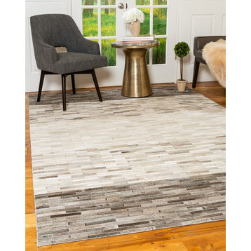 Natural Area Rugs Hand Loomed Mesa Cowhide Patchwork Leather Rug (6' x 9')