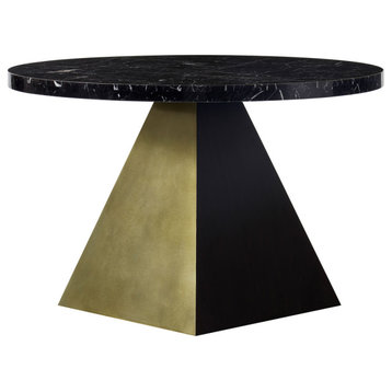 Round Marble Pyramid Base Dining Table S, Andrew Martin Reagan